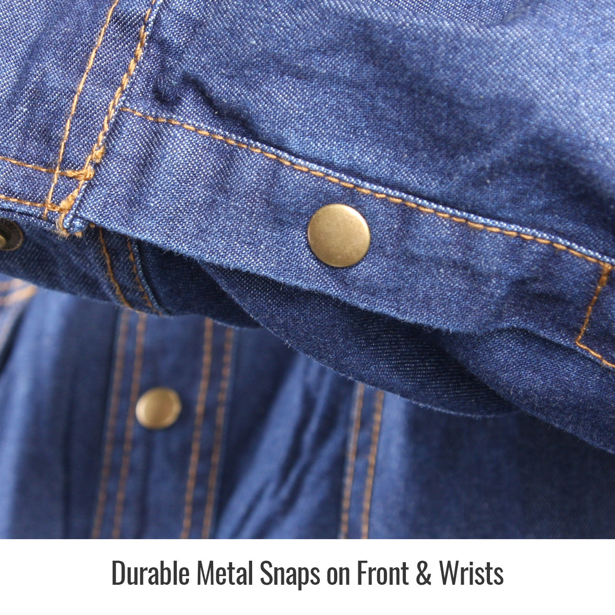 Black Stallion - Camisa de trabajo vaquera resistente al fuego - FS8-DNM