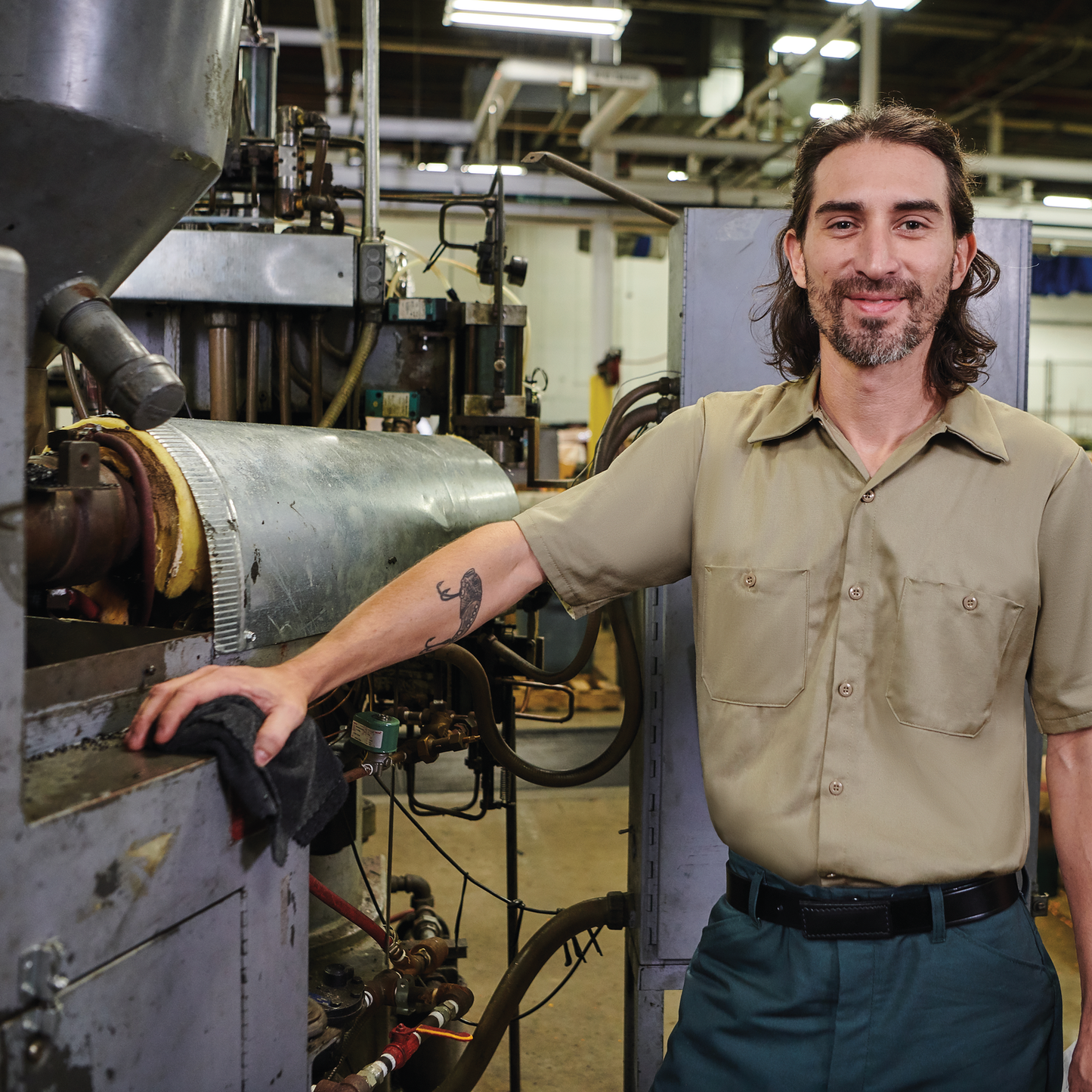 Red Kap - Camisa de trabajo de algodón antiarrugas de manga corta para hombre - SC40-6.4