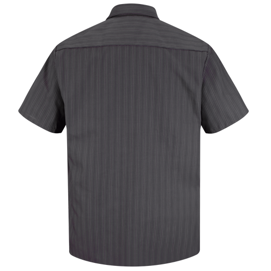 Red Kap - Camisa de trabajo a rayas de manga corta para hombre - SP20