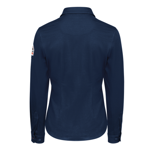 Bulwark - Camisa de punto flexible con botones para mujer - STG5