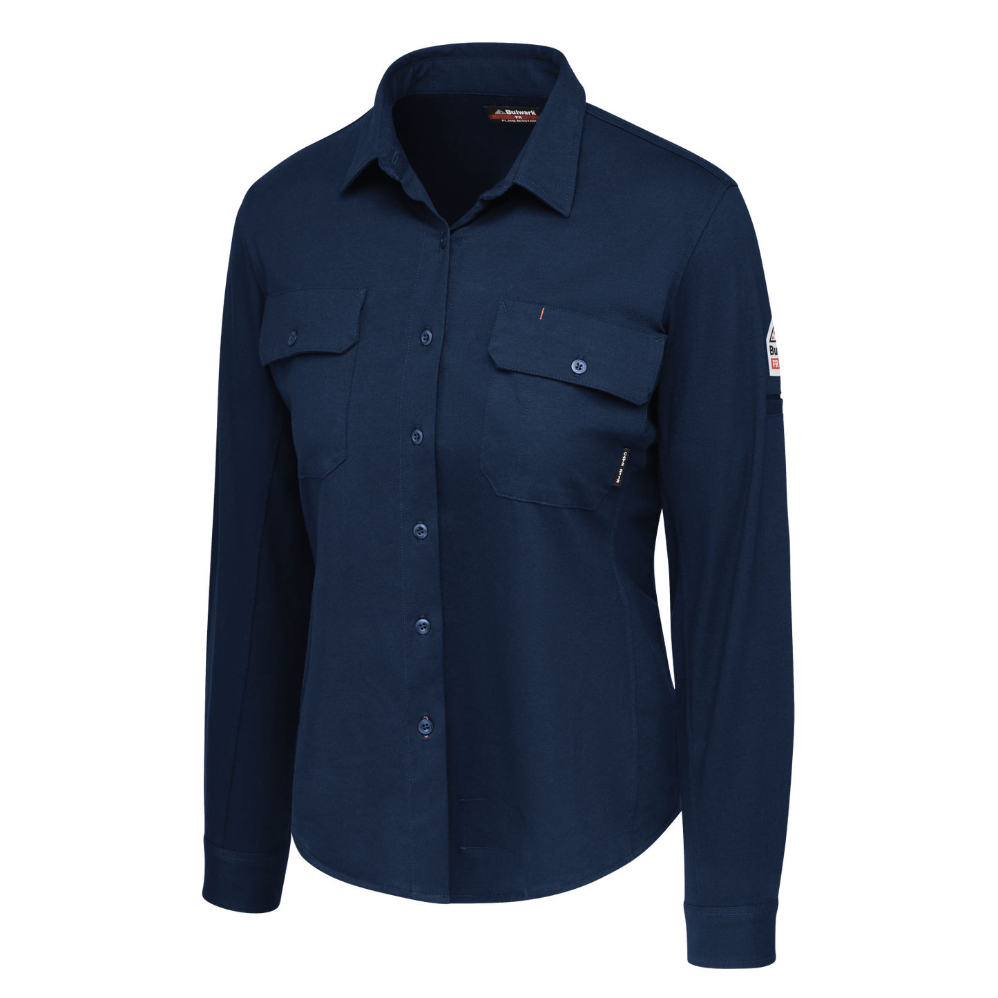 Bulwark - Camisa de punto flexible con botones para mujer - STG5