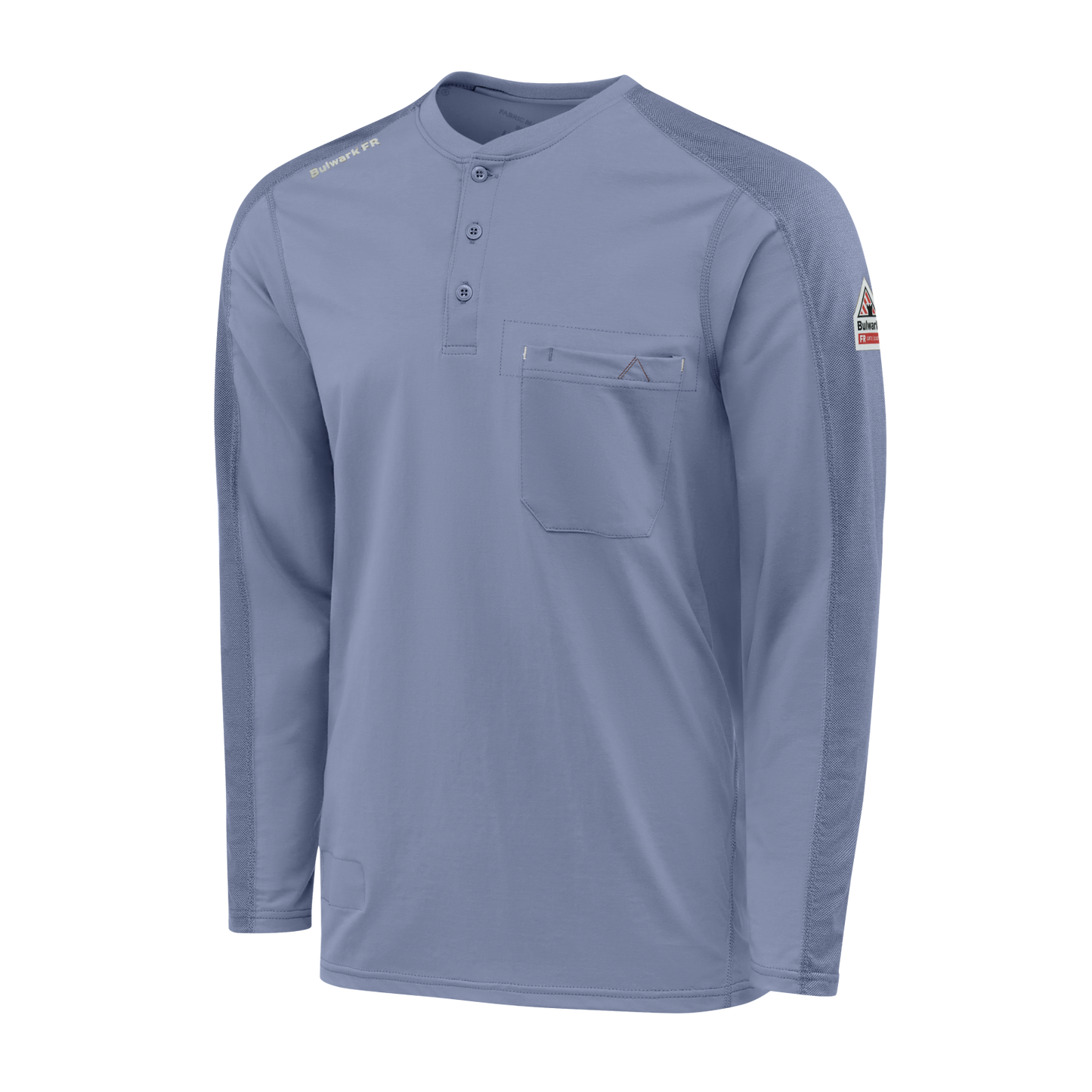 Bulwark - Camiseta Henley de punto flexible para hombre - STL2