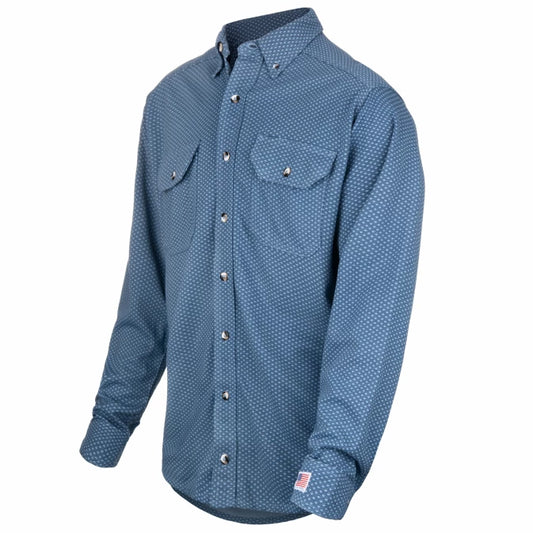 Lakeland - Camisa de punto con botones de alto rendimiento resistente a las llamas - NFPA 70E - ISHATP