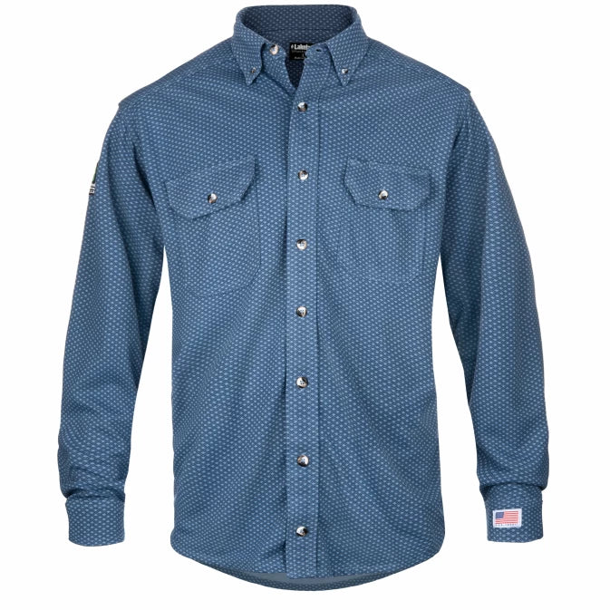 Lakeland - Camisa de punto con botones de alto rendimiento resistente a las llamas - NFPA 70E - ISHATP