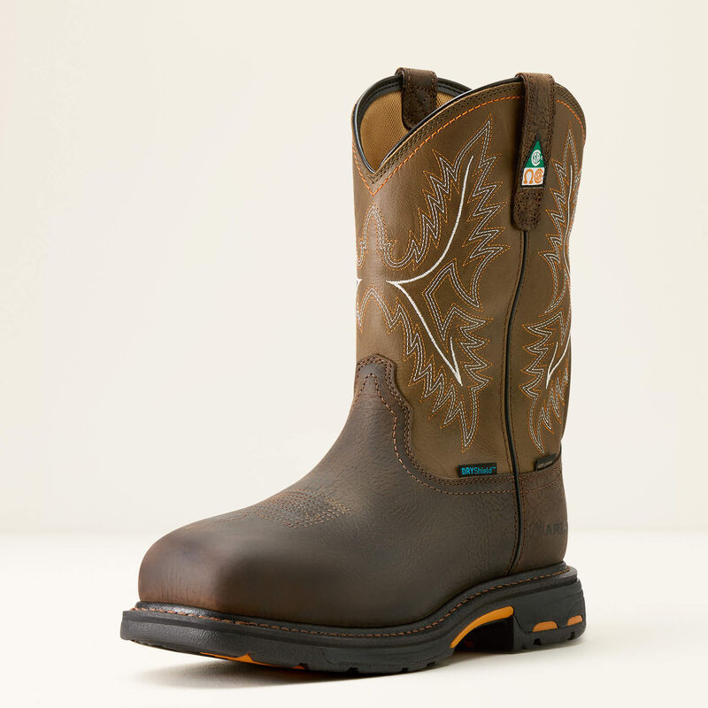 Ariat - Bota de trabajo con puntera compuesta, aislante e impermeable WorkHog CSA - 10042552