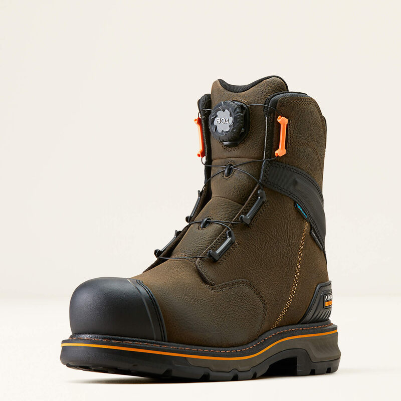 Ariat - Bota de trabajo impermeable con punta de composite Stump Jumper BOA de 8" - 10048059