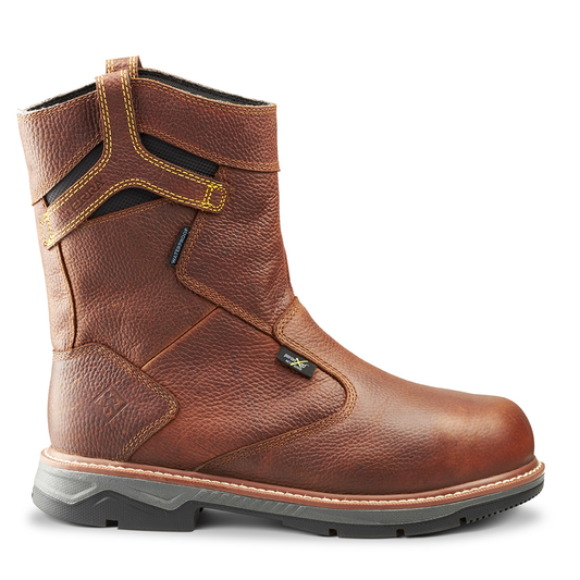 Terra - Bota de trabajo de seguridad impermeable Terra Patton Wellington con puntera de aluminio y protector metatarsiano interno para hombre - 4TCCBN