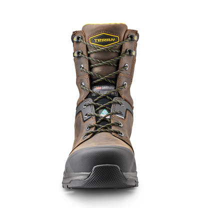 Terra - Bota de trabajo de seguridad Terra Carbine de 8" con punta de composite impermeable para hombre - 4TCRBN