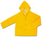 MCR Safety - Chaqueta impermeable amarilla clásica 200JH con capucha incorporada - 611-200JH