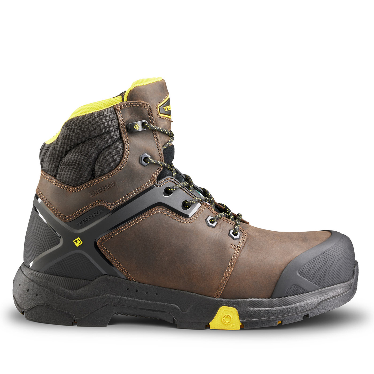 Terra - Bota de trabajo de seguridad Terra Carbine de 6" con punta de composite impermeable para hombre - 8395BN