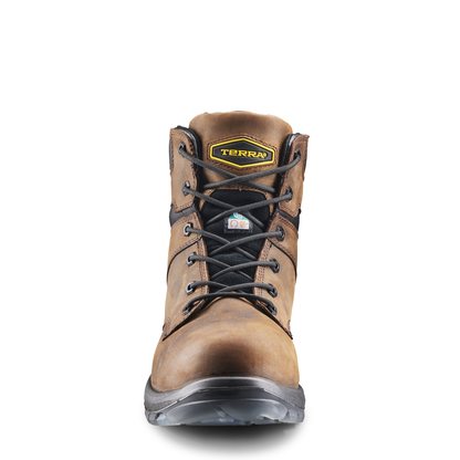 Terra - Bota de trabajo de seguridad Terra Byrne de 6" con punta de composite impermeable para hombre - 839BDB