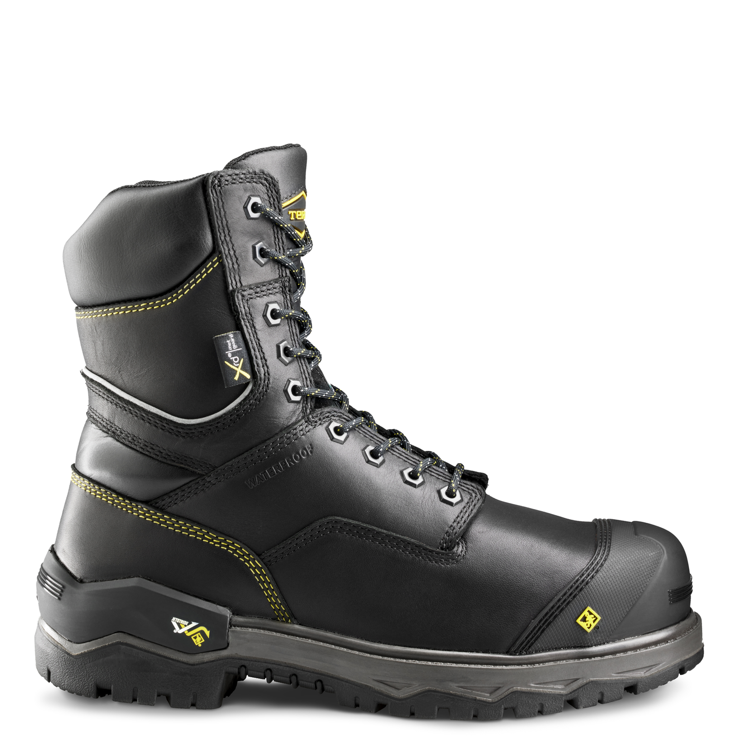 Terra - Bota de trabajo de seguridad Terra Gantry de 8" con punta de nanocompuesto impermeable y protección interna para hombre - 839CBK