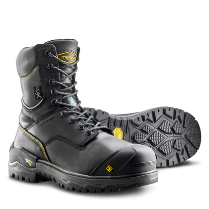 Terra - Bota de trabajo de seguridad Terra Gantry de 8" con punta de nanocompuesto impermeable y protección interna para hombre - 839CBK