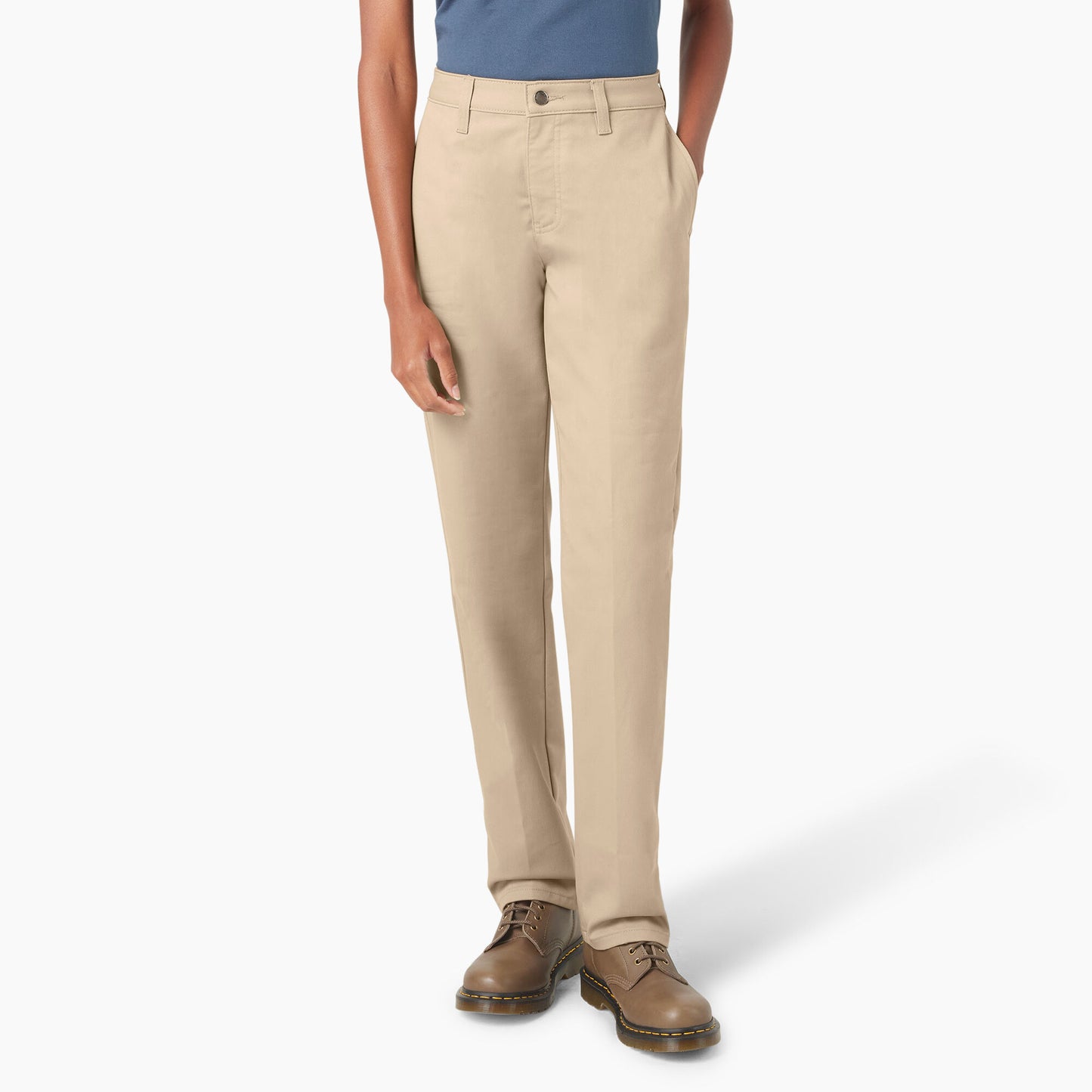 Dickies - Pantalones de trabajo de pierna recta SUPER FLEX para mujer - A85XS