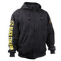 Black Stallion - Sudadera con capucha y cremallera completa de algodón ignífugo de 12 oz - JF1331-BK