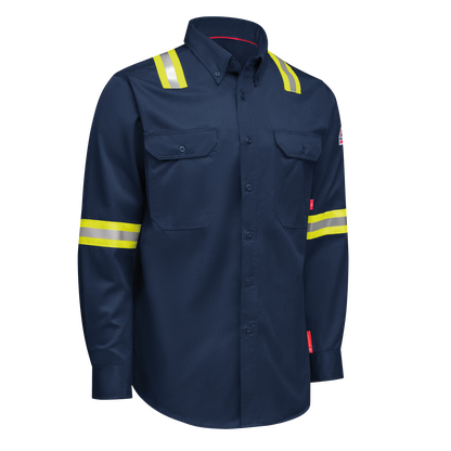 Camisa tejida cómoda de peso medio con visibilidad mejorada para hombre de la serie i Q - QS26-EHV