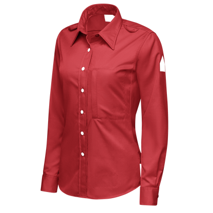 Bulwark - Camisa tejida con cierre a presión frontal, cómoda y de peso medio para mujer de la serie i Q® - QS27