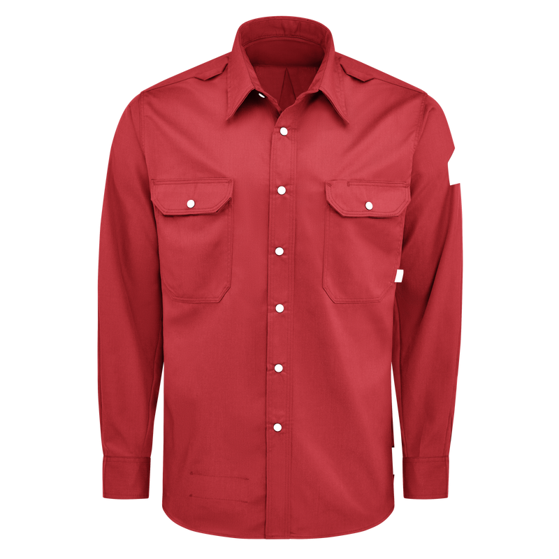 Bulwark - Camisa tejida con cierre a presión frontal, cómoda y de peso medio para hombre de la serie i Q® - QS28