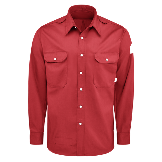 Bulwark - Camisa tejida con cierre a presión frontal, cómoda y de peso medio para hombre de la serie i Q® - QS28