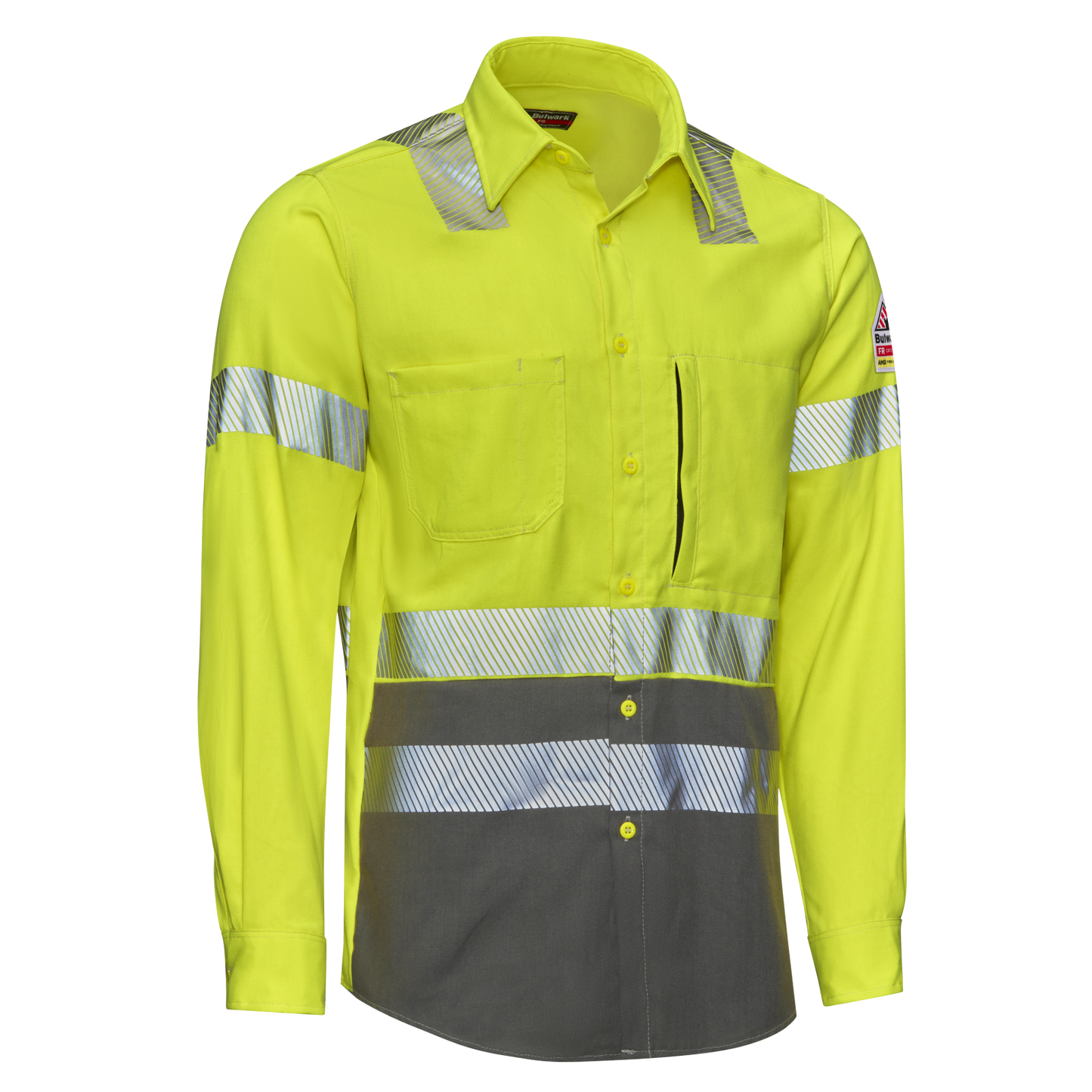 Bulwark - Camisa de uniforme de alta visibilidad con bloques de color para hombre - S1B2