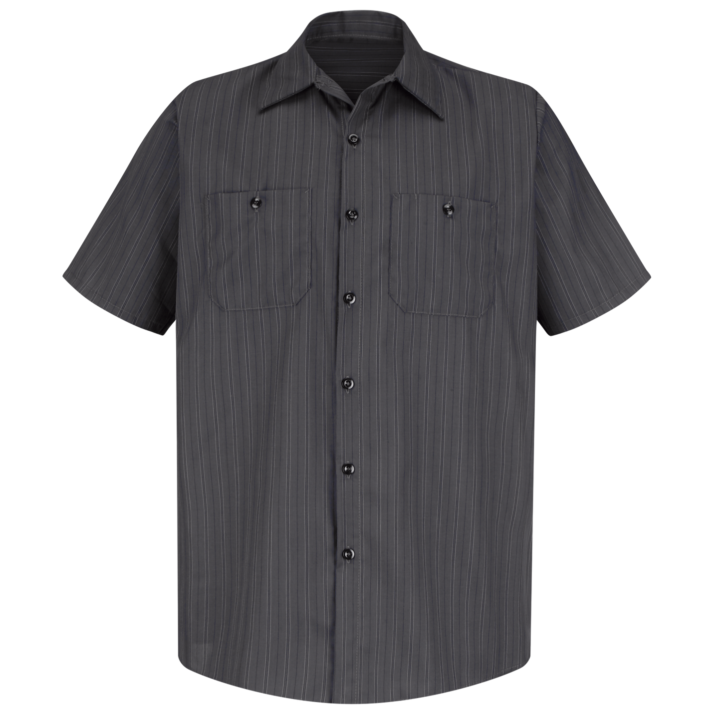 Red Kap - Camisa de trabajo a rayas de manga corta para hombre - SP20