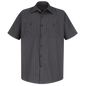 Red Kap - Camisa de trabajo a rayas de manga corta para hombre - SP20