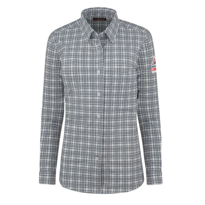 Bulwark - Camisa de punto flexible con botones para mujer Bulwark FR - STG3