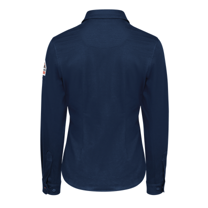 Bulwark - Camisa de punto flexible con botones para mujer - STG5