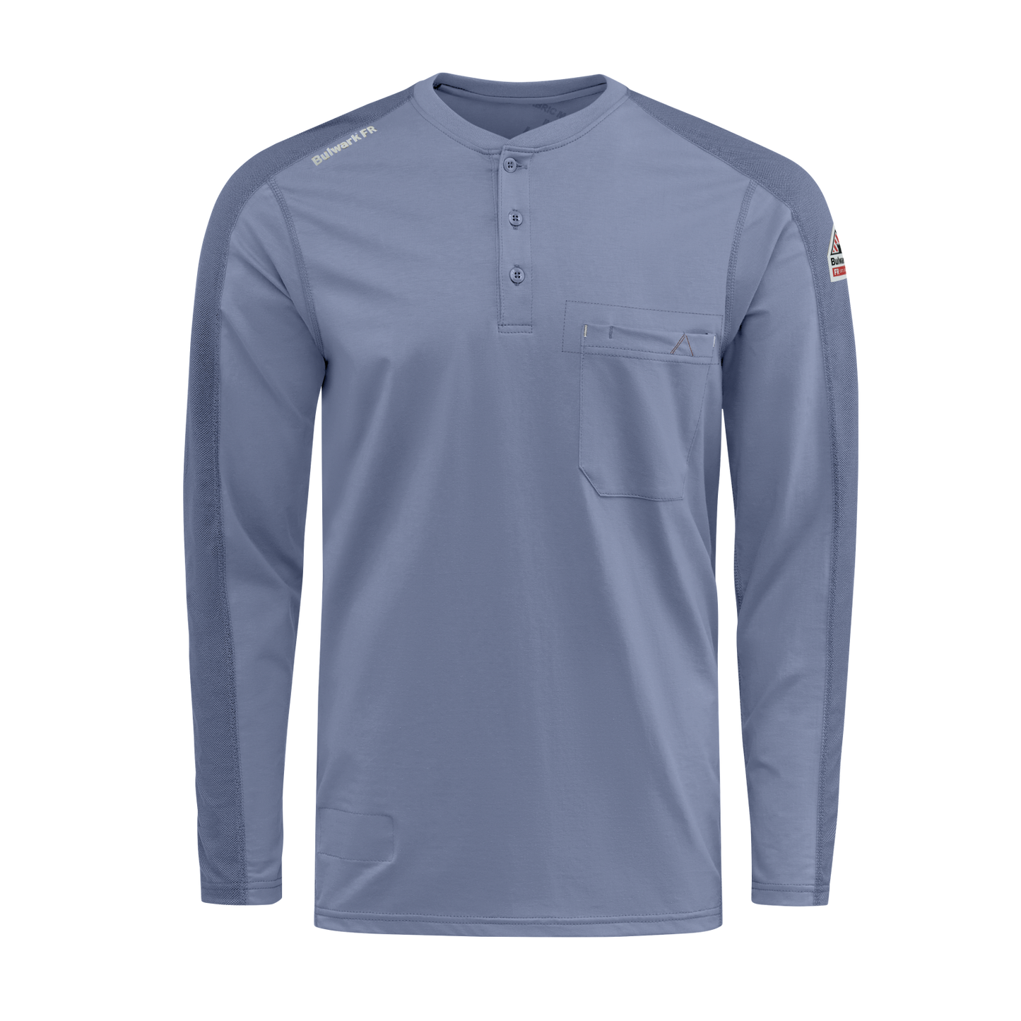 Bulwark - Camiseta Henley de punto flexible para hombre - STL2