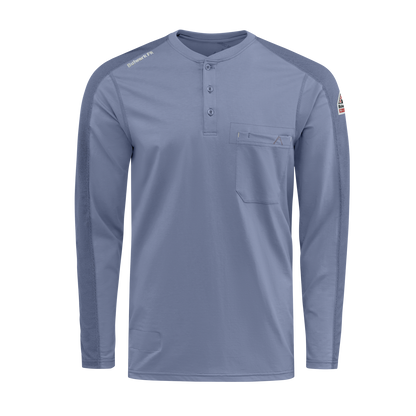Bulwark - Camiseta Henley de punto flexible para hombre - STL2