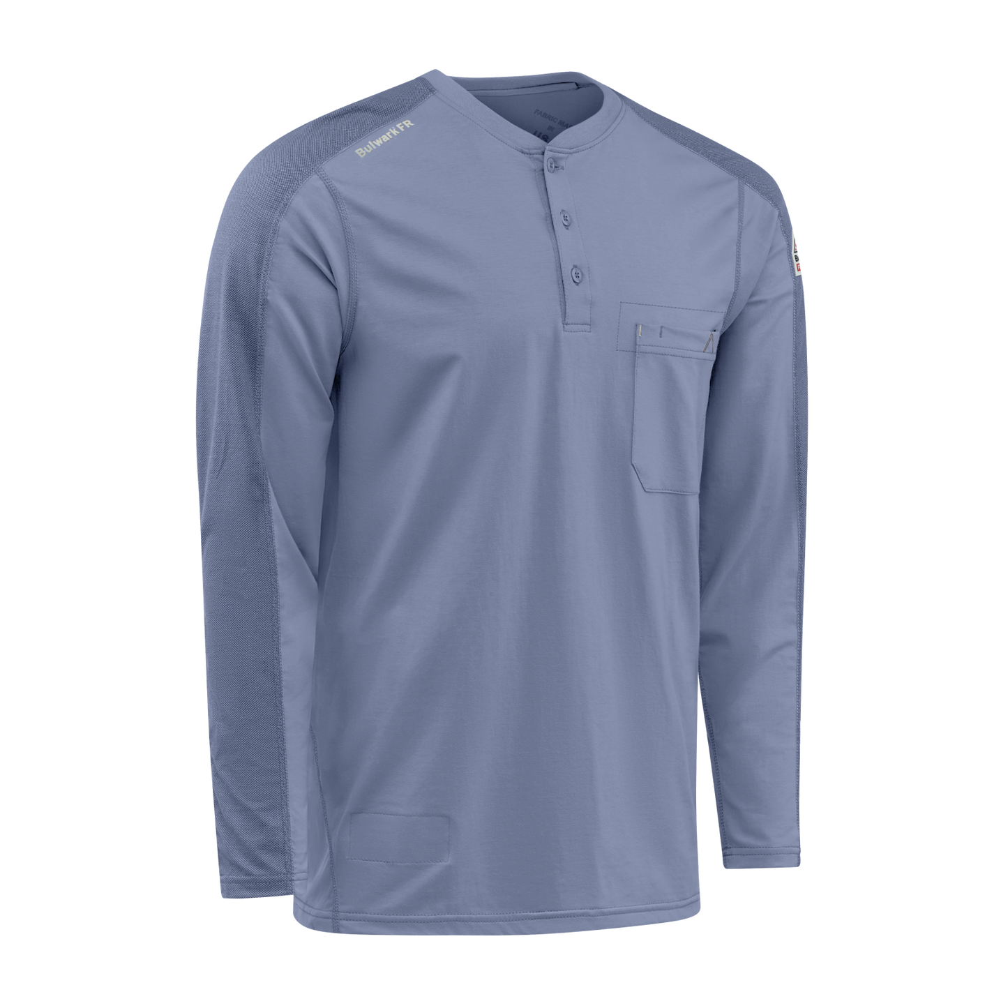 Bulwark - Camiseta Henley de punto flexible para hombre - STL2