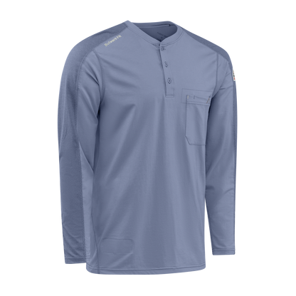 Bulwark - Camiseta Henley de punto flexible para hombre - STL2