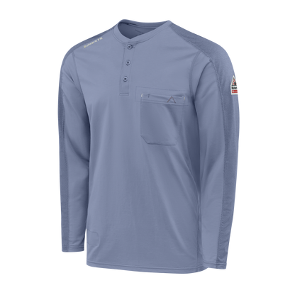 Bulwark - Camiseta Henley de punto flexible para hombre - STL2