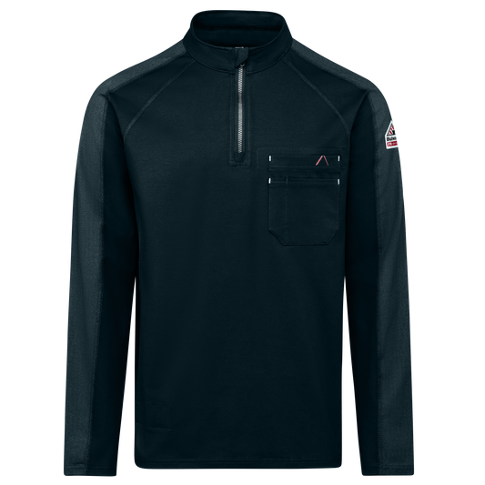 Bulwark - Jersey de punto flexible con cremallera de 1/4 para hombre - STZ2