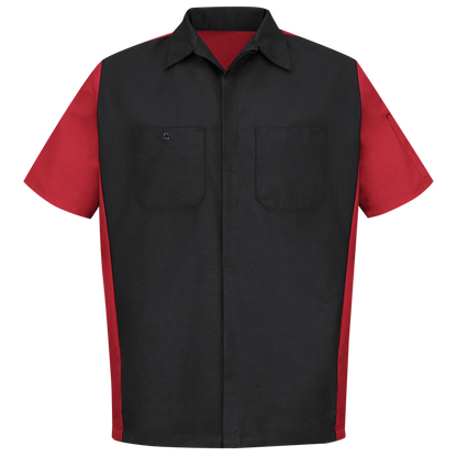 Red Kap - Camisa de manga corta de dos tonos para hombre - SY20