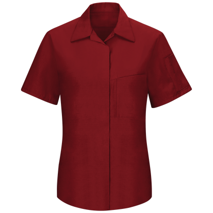 Red Kap - Camisa de manga corta Performance Plus Shop para mujer con tecnología OilBlok - SY41-OB-CB