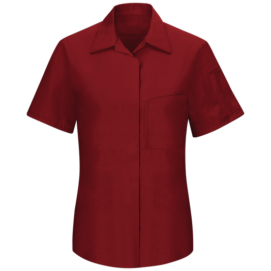 Red Kap - Camisa de manga corta Performance Plus Shop para mujer con tecnología OilBlok - SY41-OB-CB