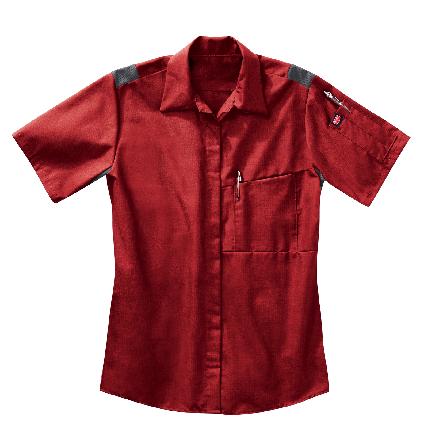Red Kap - Camisa de manga corta Performance Plus Shop para mujer con tecnología OilBlok - SY41-OB-CB