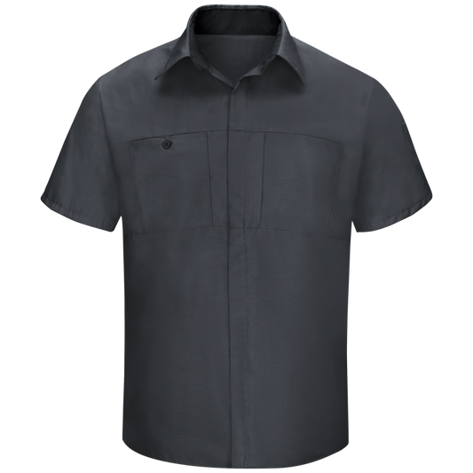 Red Kap - Camisa de manga corta Performance Plus Shop para hombre con tecnología Oilblok - SY42-OB-CB