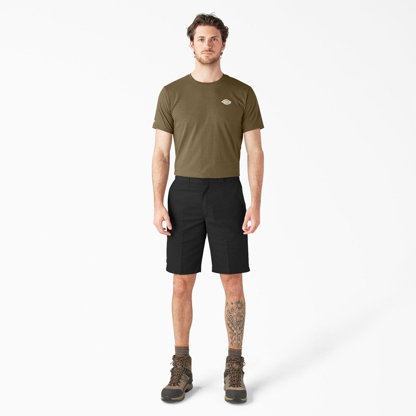 Dickies - Pantalones cortos de trabajo FLEX de corte relajado, 11" - WR852