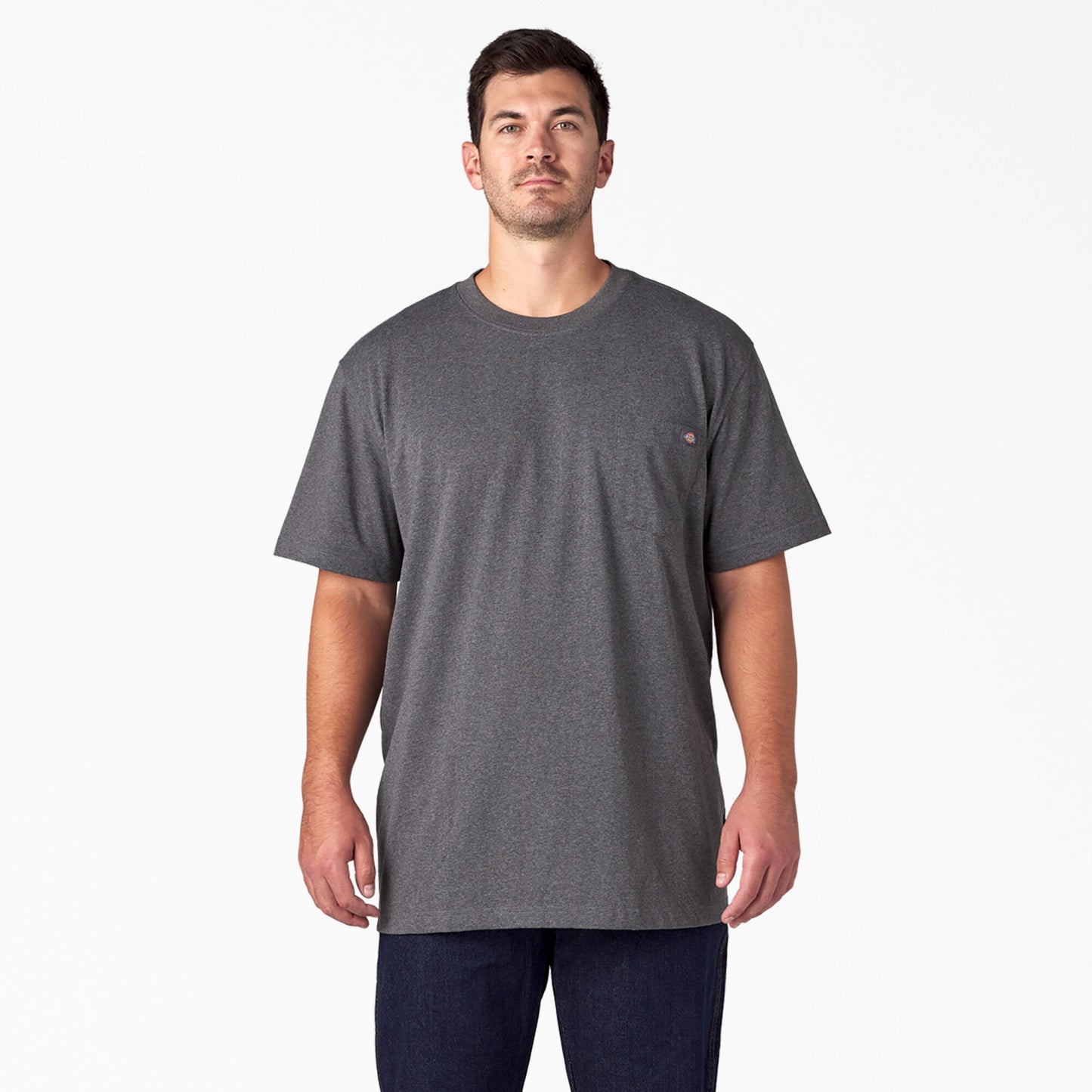 Dickies - Camiseta de manga corta con bolsillo y diseño jaspeado de peso pesado - WS450H