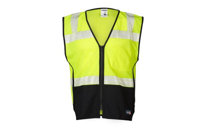 Kishigo - Chaleco de malla con fondo negro FR - FM410