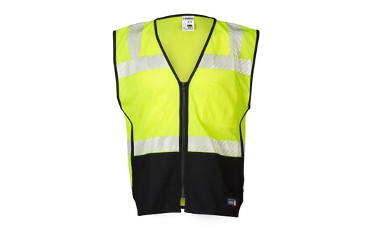 Kishigo - Chaleco de malla con fondo negro FR - FM410