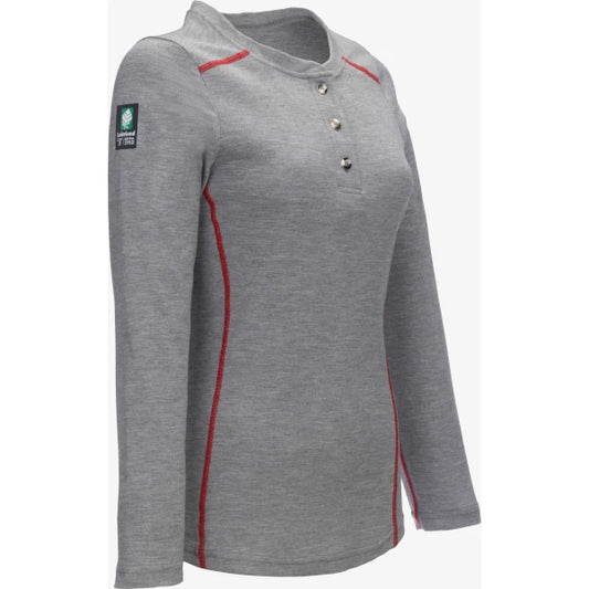 Lakeland - Henley de punto largo FR de alto rendimiento para mujer manga - HSWAT