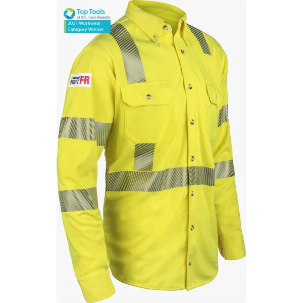 Lakeland - Camisa Abotonable de Punto Ignífuga de Alto Rendimiento y Visibilidad - ISHAT29RT