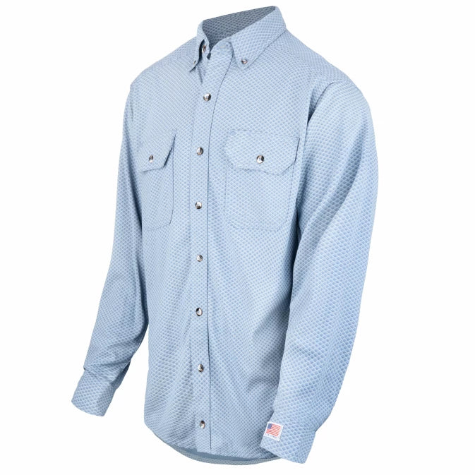 Lakeland - Camisa de punto con botones de alto rendimiento resistente a las llamas - NFPA 70E -  ISHATP